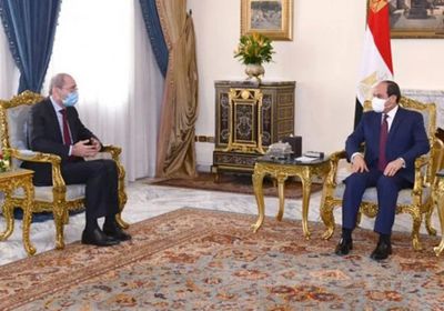  الرئيس المصري يستقبل وزير الخارجية الأردني