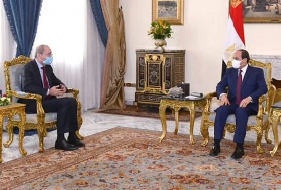  الرئيس المصري يستقبل وزير الخارجية الأردني