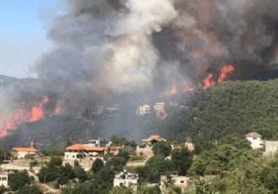  لبنان: حرائق شمال البلاد تتمدد نحو الحدود السورية