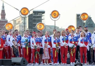  روسيا تستقبل بعثتها الأولمبية باحتفال مهيب