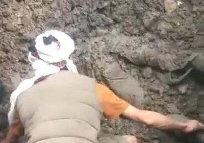 انزلاق ترابي يقضي على شاب في إب