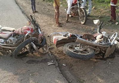 إسعاف 5 مصابين في تصادم دراجتين بتعز