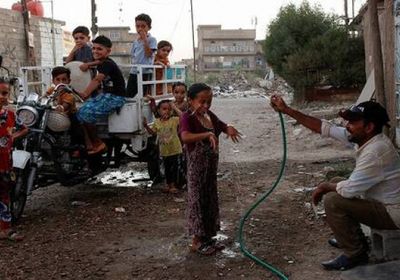 انقطاع المياة بشكل كامل غرب بغداد