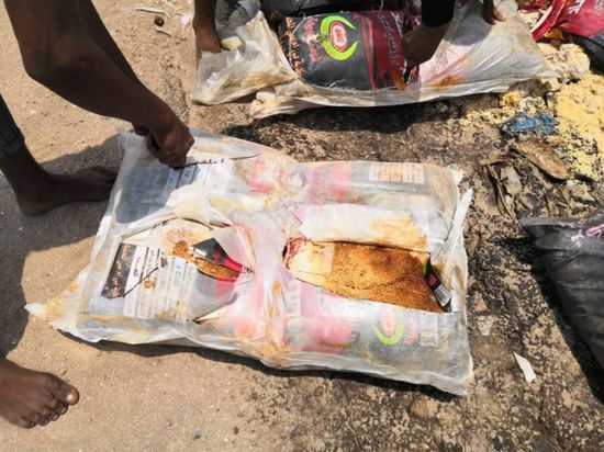 العثور على شحنة أغذية تالفة بميناء عدن