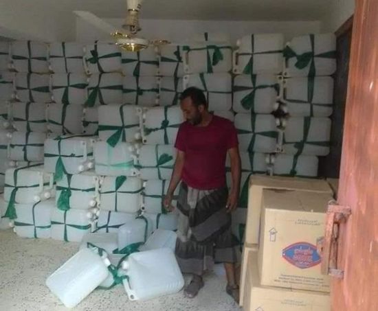 توزيع حزم منظفات في وادي المصراح بردفان     