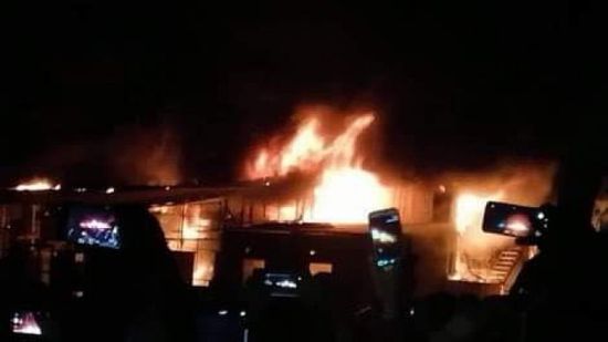 حريق هائل جنوبي صنعاء