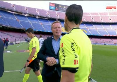 عقب تعادل برشلونة مع قادش.. كومان ينتقد الحكام