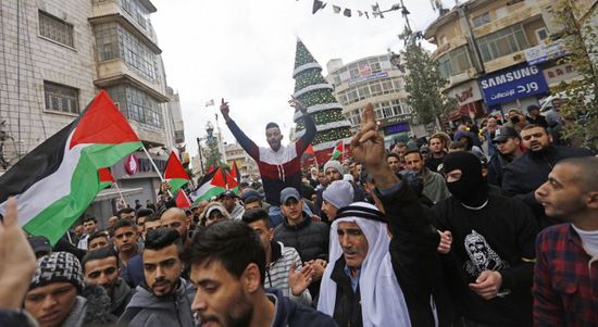 تظاهرة في رام الله للتنديد باستشهاد 5 فلسطينيين على يد الاحتلال