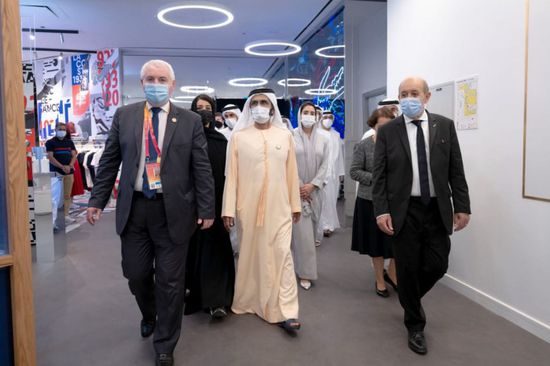  "بن راشد" يلتقي وزير الخارجية الفرنسي بـ "إكسبو 2020 دبي"