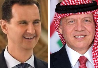 لأول مرة من 10 سنوات.. اتصال هاتفي بين ملك الأردن والرئيس السوري