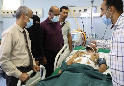 وفد "الجمعية الوطنية" يتفقد جرحى أحداث كريتر