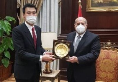 رئيس الشيوخ المصري يستقبل نظيره في البرلمان الكوري الجنوبي