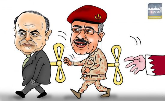 الشرعية الإخوانية أداة قطرية (كاريكاتير)