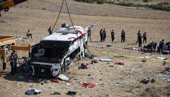 إصابة 7 سياح روس جراء انقلاب حافلة في تركيا