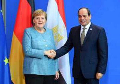  السيسي وميركل يبحثان سبل تطوير العلاقات الثنائية مصر وألمانيا 