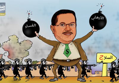 بن دغر ينفث سمومه ليتربح من الصراع (كاريكاتير)