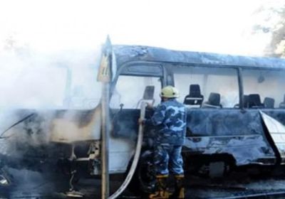 مقتل وإصابة 16 شخصًا في تفجير حافلة عسكرية بدمشق