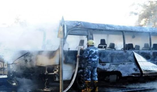 مقتل وإصابة 16 شخصًا في تفجير حافلة عسكرية بدمشق