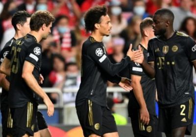 بايرن ميونخ يكتسح بنفيكا البرتغالي برباعية نظيفة