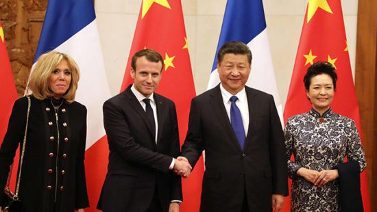 ماكرون يدعو الصين لإعادة توازن العلاقة مع الاتحاد الأوروبي