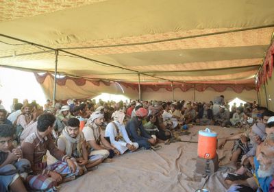 المتظاهرون بمرخة يدعون لردع الإصلاح الإخواني ومواجهة مؤامراته