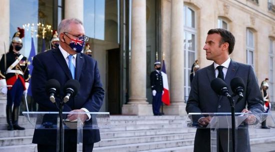 ماكرون يجري مباحثات مع رئيس الوزراء الأسترالي