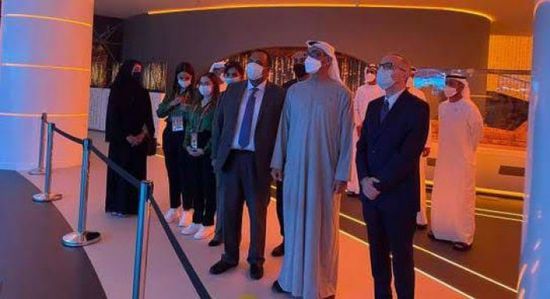  محمد بن زايد يبدى إعجابه بمحتويات جناح مصر بـ"إكسبو دبي"