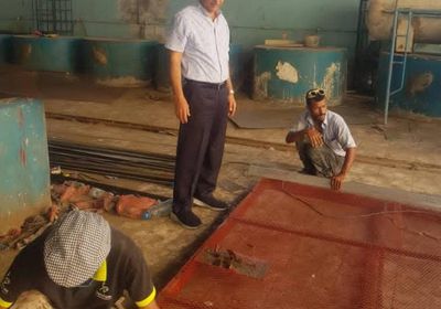 مأمور المعلا يتفقد مشروع تأهيل سوق ناصر