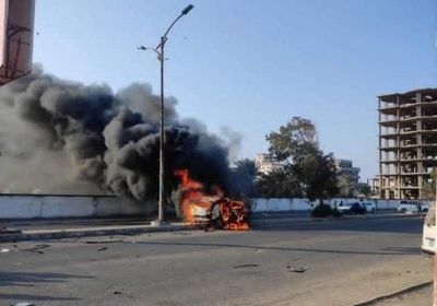 اندلاع النيران بسيارة في خورمكسر