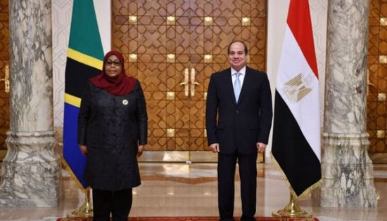  السيسي يستقبل رئيسية تنزانيا في أول زيارة رسمية لمصر