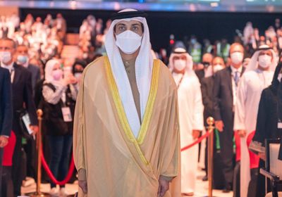 منصور بن زايد يشهد افتتاح معرض أديبك بأبوظبي