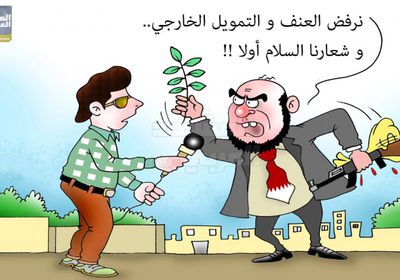 خلف قناع السلام أولا.. الإخوان الإرهابية تمارس كذبها (كاريكاتير)