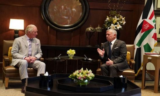  العاهل الأردني يستقبل الأمير تشارلز