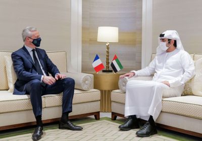  وزير المالية الإماراتي يلتقي نظيره الفرنسي بمقر إكسبو 2020 دبي