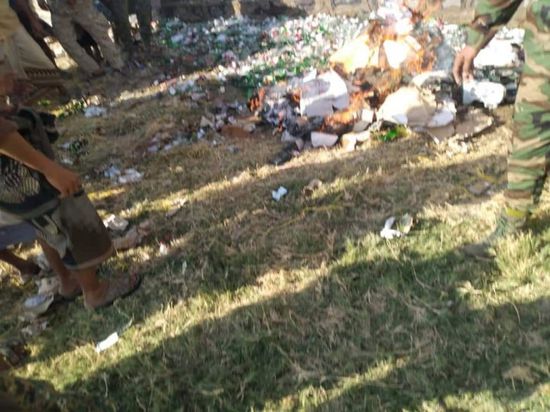 إتلاف شحنة خمور مهربة في رأس العارة