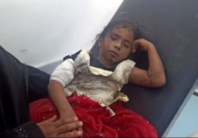 شاهد.. انفجار لغم حوثي في طفلة ومسنة بجبل راس
