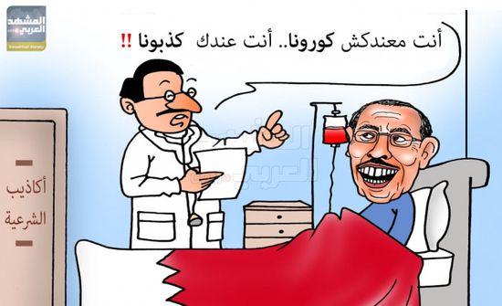 الأكاذيب وسيلة الأحمر لتنفيذ الأجندة القطرية (كاريكاتير)