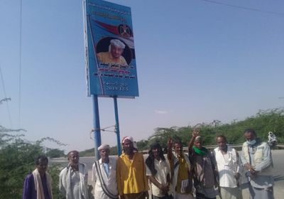 شارع أحور الرئيسي يتزين باسم الشهيد الساحمي