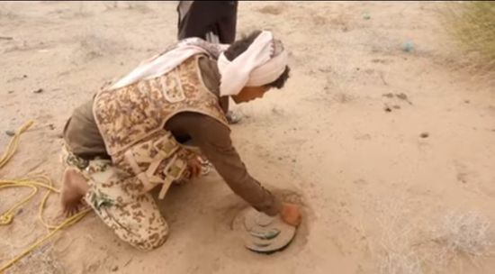 تواصل أعمال تطهير حيس من ألغام الحوثي (فيديو)
