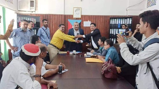 مراسم تسلم الشوبجي مهامه على رأس مديرية البريقة