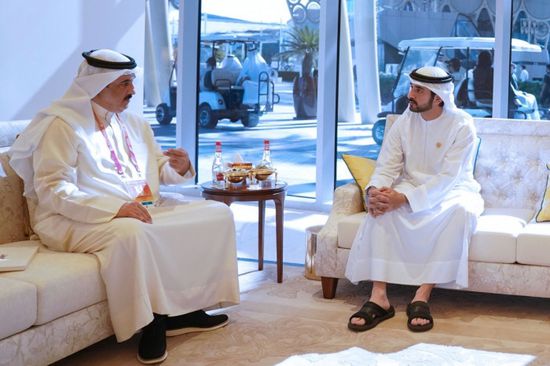 حمدان بن راشد يناقش مع سفير البحرين العلاقات الثنائية