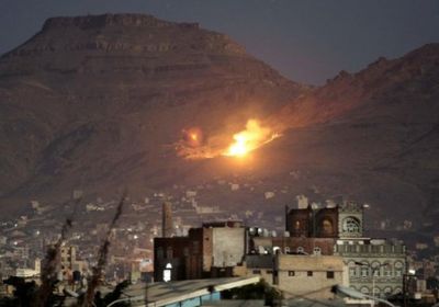 قصف جوي عنيف على مواقع المليشيا في صنعاء