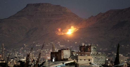 قصف جوي عنيف على مواقع المليشيا في صنعاء