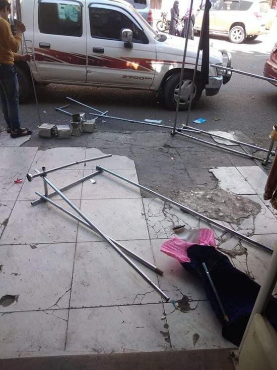 إضراب محال تجارية بتعز احتجاجا على النهب الإخواني