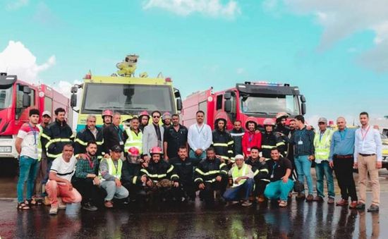 مطار عدن يستقبل عربتي إطفاء