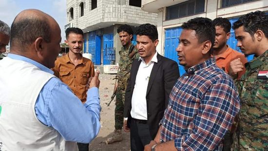 مأمور البريقة يزور مشروع شبكة صرف الحسوة