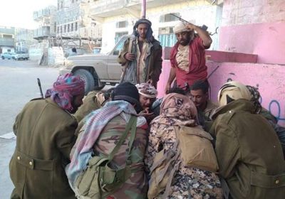 احتفاء شعبي في بيحان بقوات العمالقة