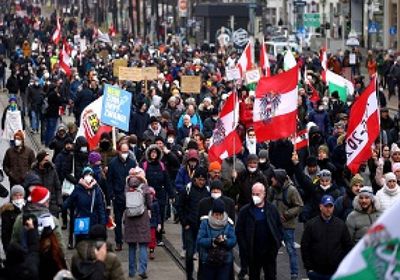 40 ألف شخص يتظاهرون ضد تدابير مكافحة كورونا بالنمسا 