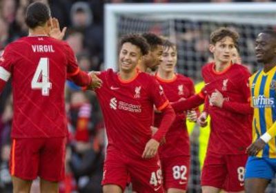 ليفربول ينهي الشوط الأول بالتقدم على شروسبري بكأس الاتحاد الإنجليزي