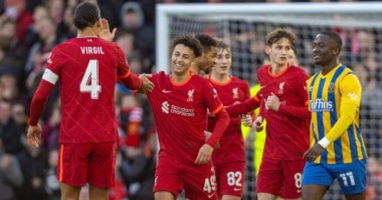 ليفربول ينهي الشوط الأول بالتقدم على شروسبري بكأس الاتحاد الإنجليزي